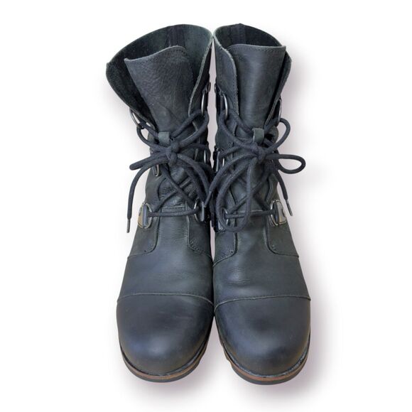 Sorel Joan Of Arctic Wedge II Boots Womens 10 Lace Up Bootie NL3018-010 Black - Picture 6 of 12